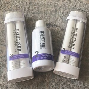 Rodan + Fields clarifying toner + 2 Acne treatment
